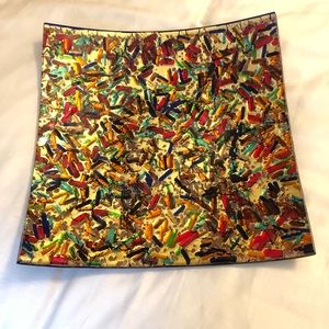 Baccerini Italian Italy Portofino Art Glass Plate